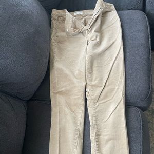 Loft high waist skinny tan corduroy pants.